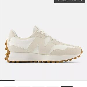 New Balance 327 Cream and Tan Athletic Shoes 9.5